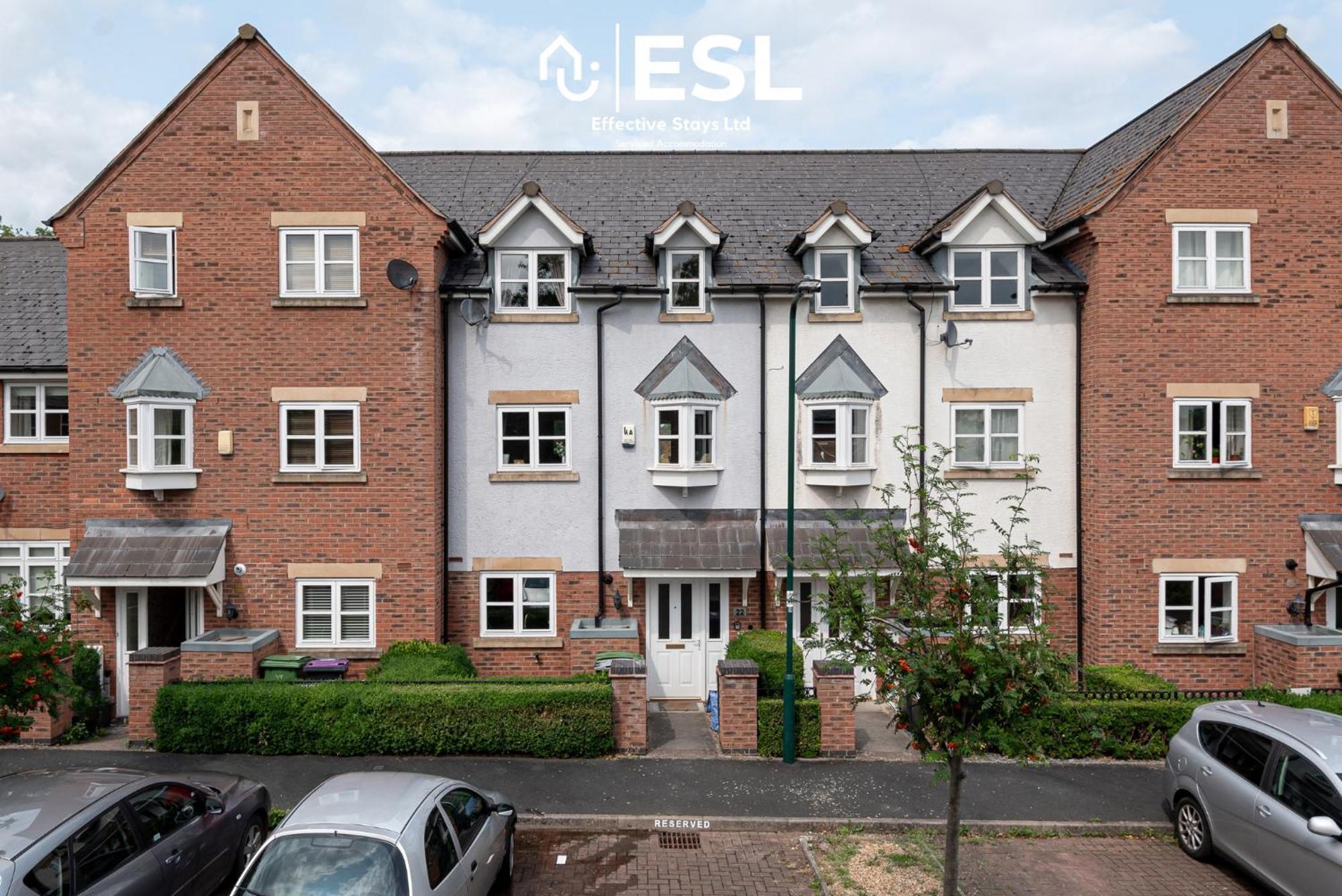 4 Bedroom Townhouse 10Mins Walk From Shrewsbury Town Centre With Parking Exterior foto